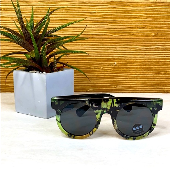 KOMONO sunglasses NEW Green and Black Palm Tree Sunglasses - Picture 9 of 14